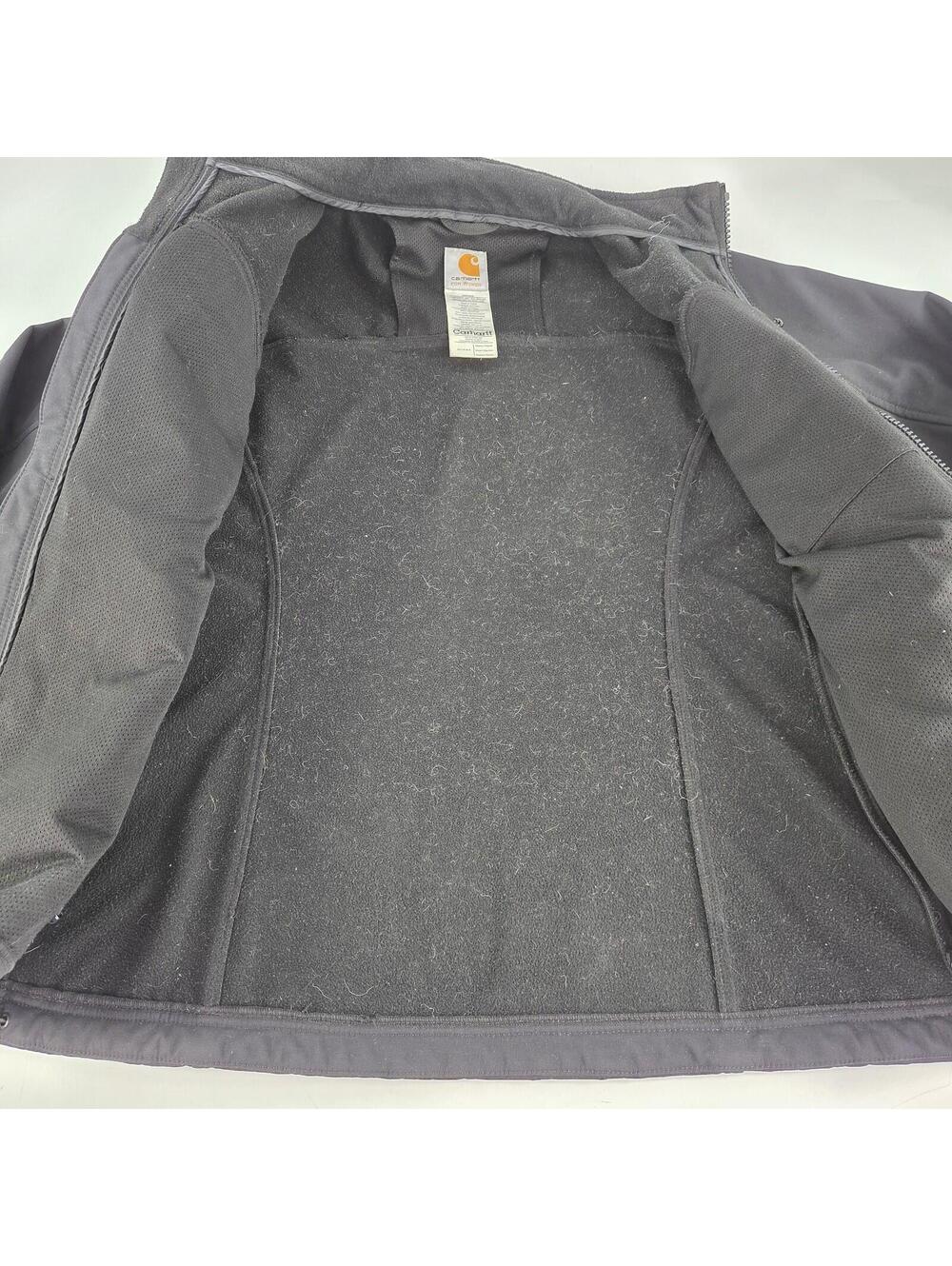 Carhartt Womens Black Full Zip Jacket Size M Softshell Rugged Flex Peak Fleece - Picture 3 of 14